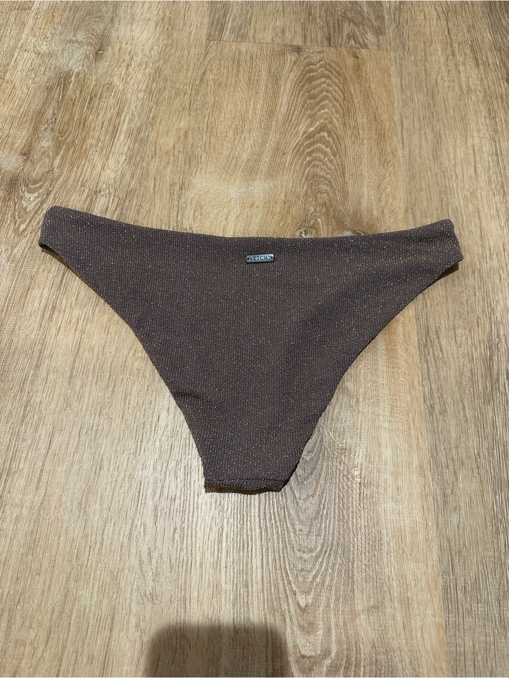 Vetchy Laguna Gold Brown Women's Bikini Bottom ONLY- Sleek Low-Rise medium - Picture 3 of 6